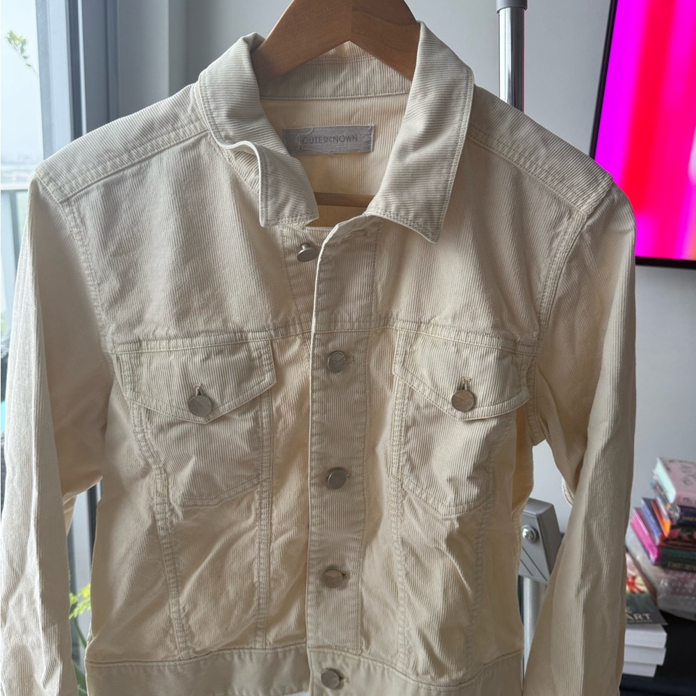 Outerknown Corduroy Lou Cord Trucker Jacket Women Cream